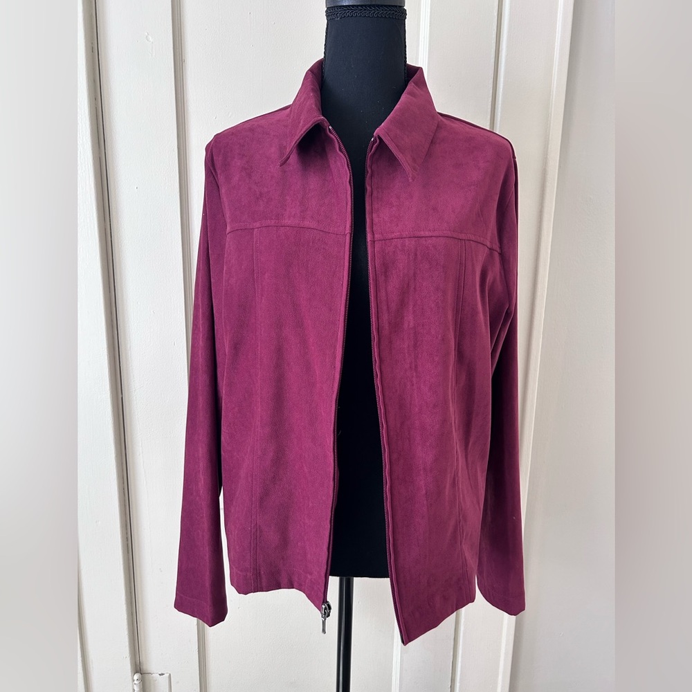 Red Wine Suede Jacket